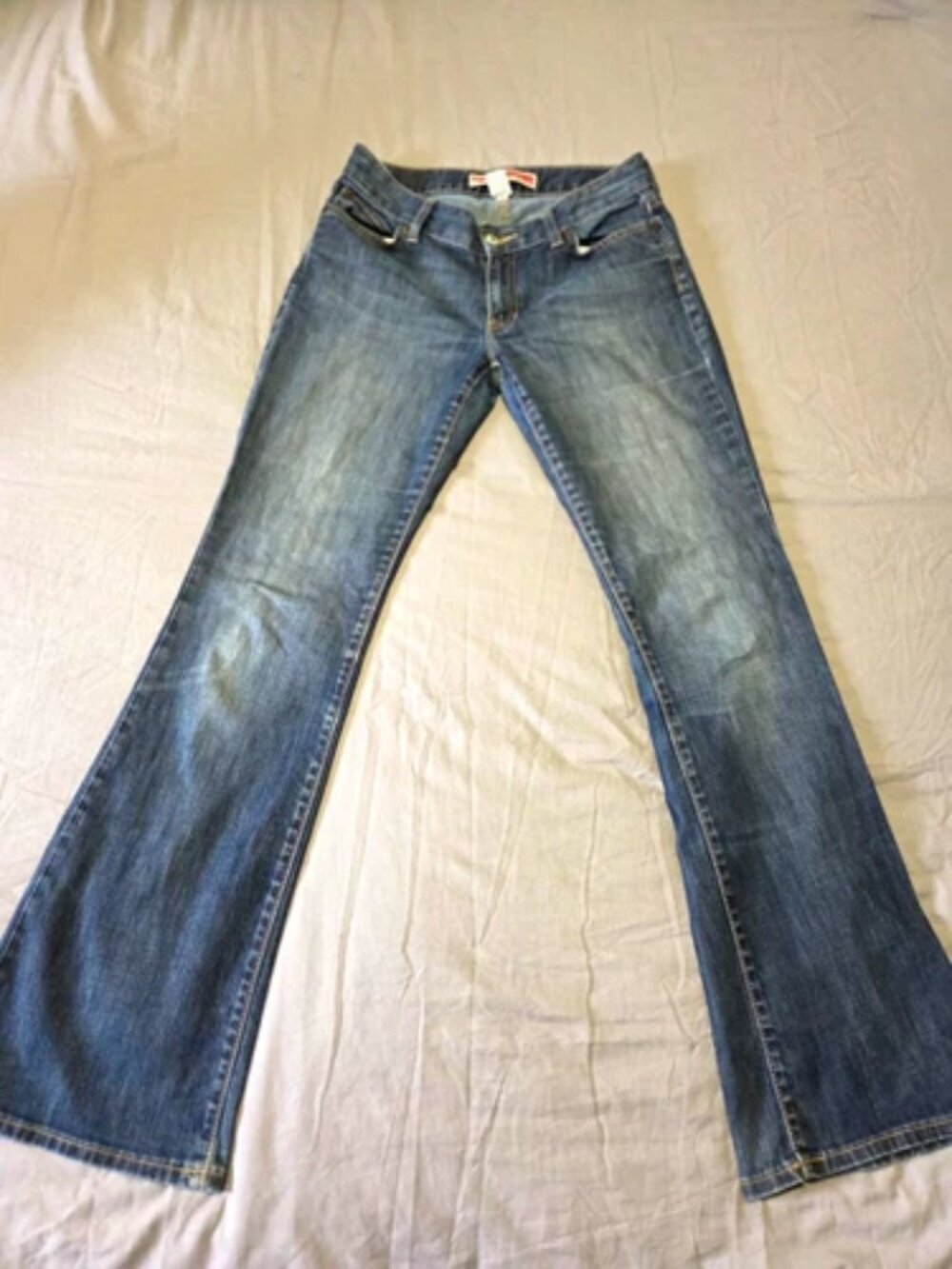 Gap Womens Curvy Low Rise Jeans Size 4 Reg Medium Wash Blue Denim Boot Cut Y2K